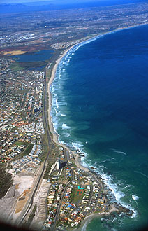 Bloubergstrand from aircraft