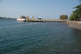 AMI Lombok Ombak Putih sailing ship in Labuhan Kayangan harbour ferry pier 3008x2000